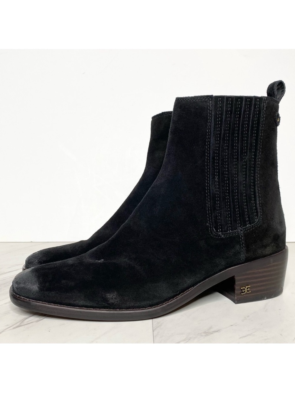 Sam Edelman Bronson Black Suede Bootie 8M